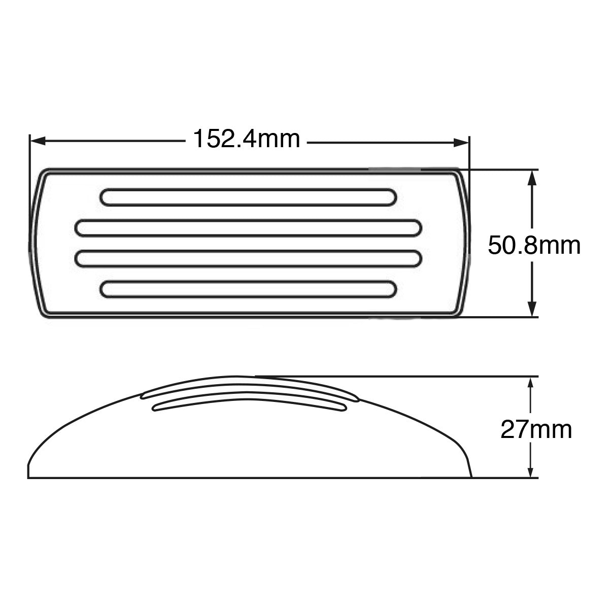 PLAFON 22 LEDS AMBAR RECTANGULAR MICA AMBAR