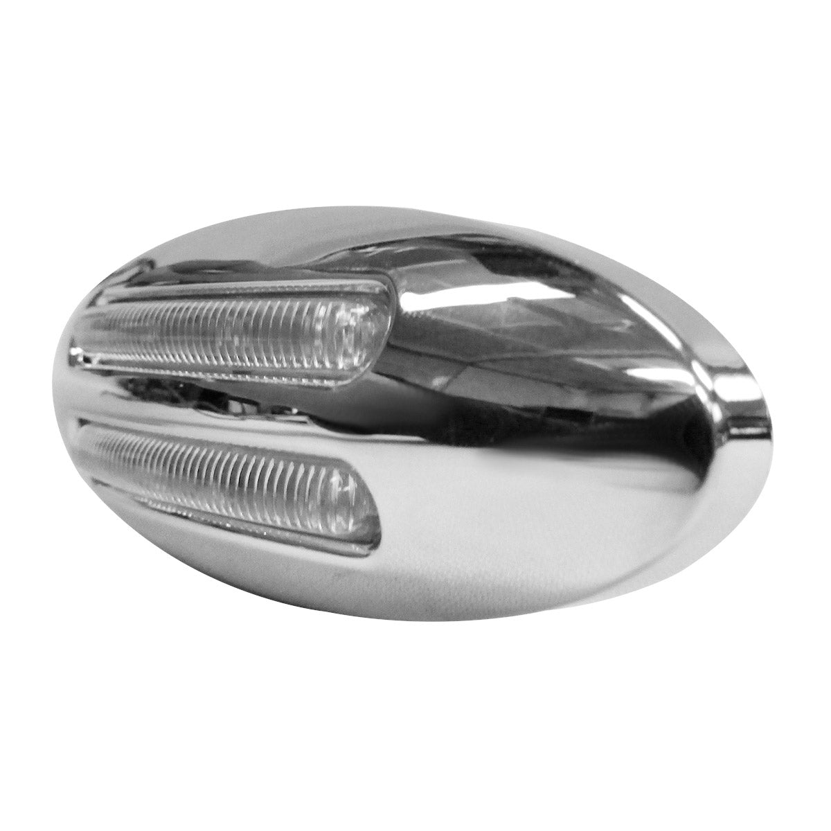 PLAFON 8 LEDS AMBAR ALTA/BAJA OVAL MICA CRIST/TRANSP