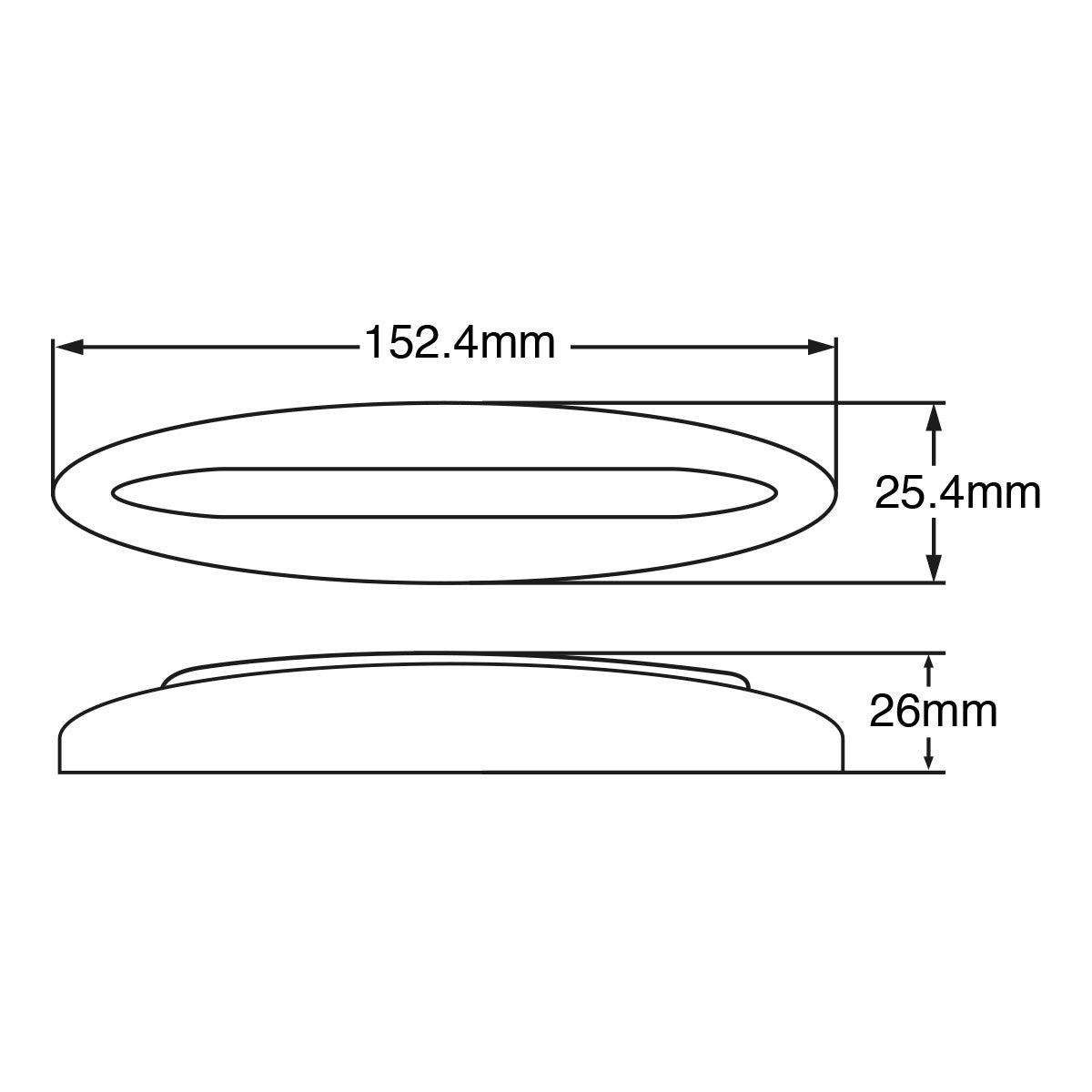 LUZ 9 LEDS TIPO BARRA 6" AMBAR