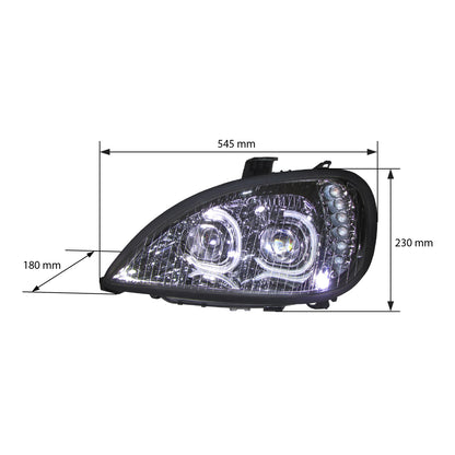 FARO IZQUIERDO PARA FREIGHTLINER  COLUMBIA 120 C/MICA LISA LUZ LED