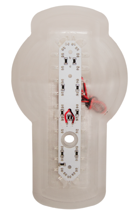 BASE DE EMBLEMA PARA KENWORTH 27 LEDS COLOR AZUL