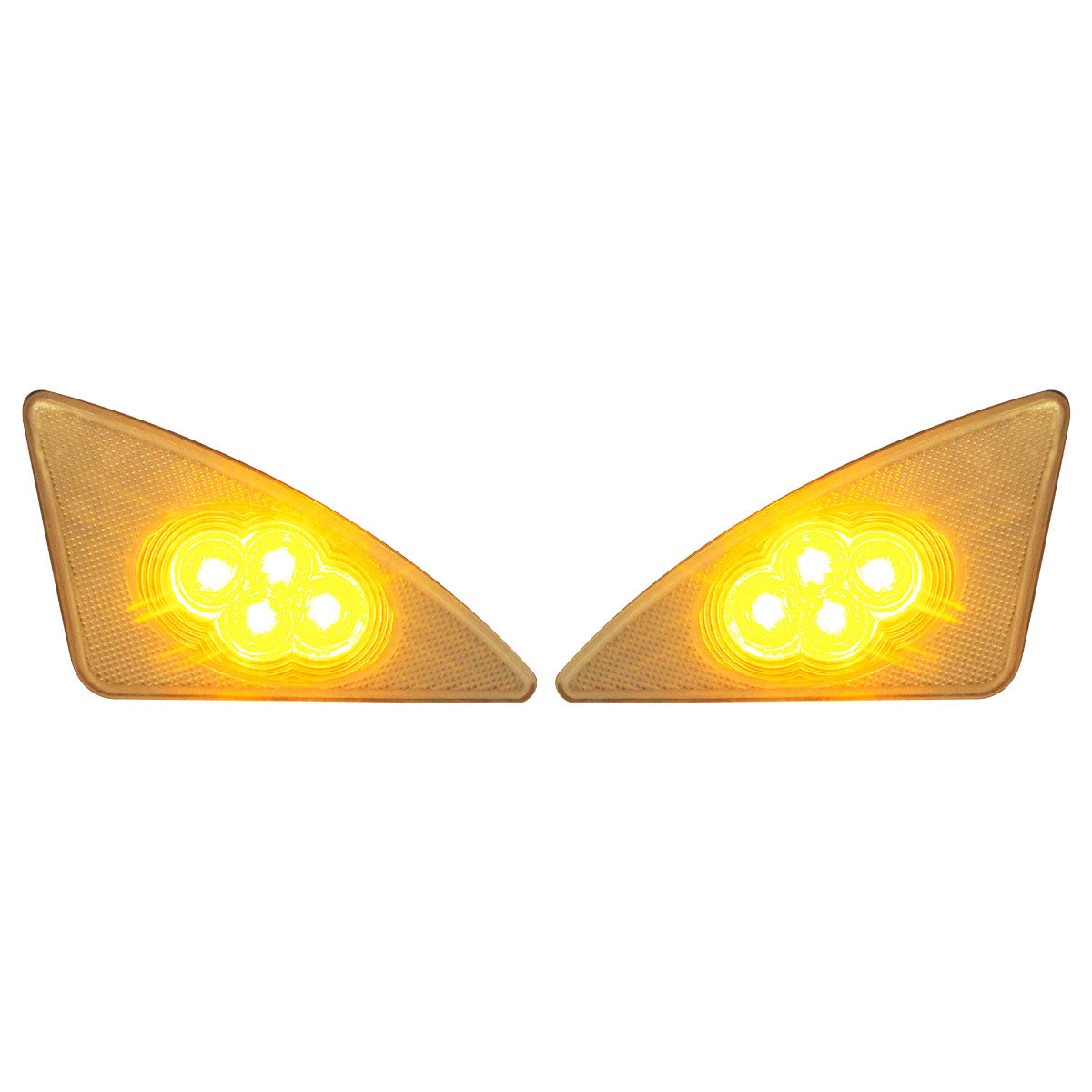 PLAFON DIRECCIONAL DERECHO PARA KENWORTH T-660 4 LEDS AMBAR MICA TRANSPARENTE