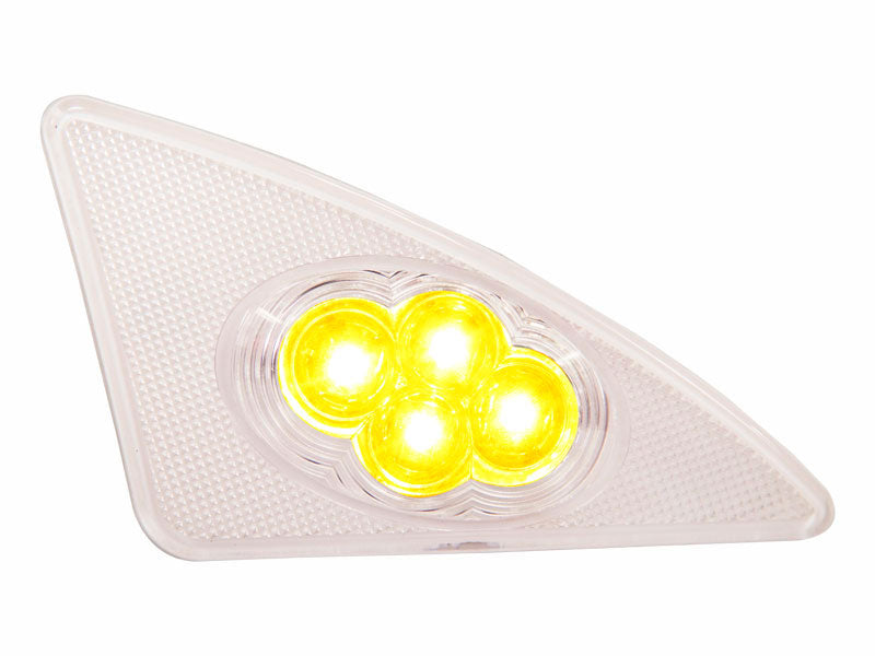 PLAFON DIRECCIONAL IZQUIERDO PARA KENWORTH T-660 4 LEDS AMBAR MICA TRANSPARENTE