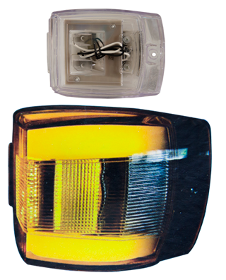 ZEPELLIN DE CABINA PARA KENWORTH 42 LEDS AMBAR MICA TRANSPARENTE