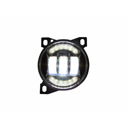 FARO NEBLINERO PARA KENWORTH T-660 LUZ LED C/OJO DE ANGEL DER FONDO NEGRO