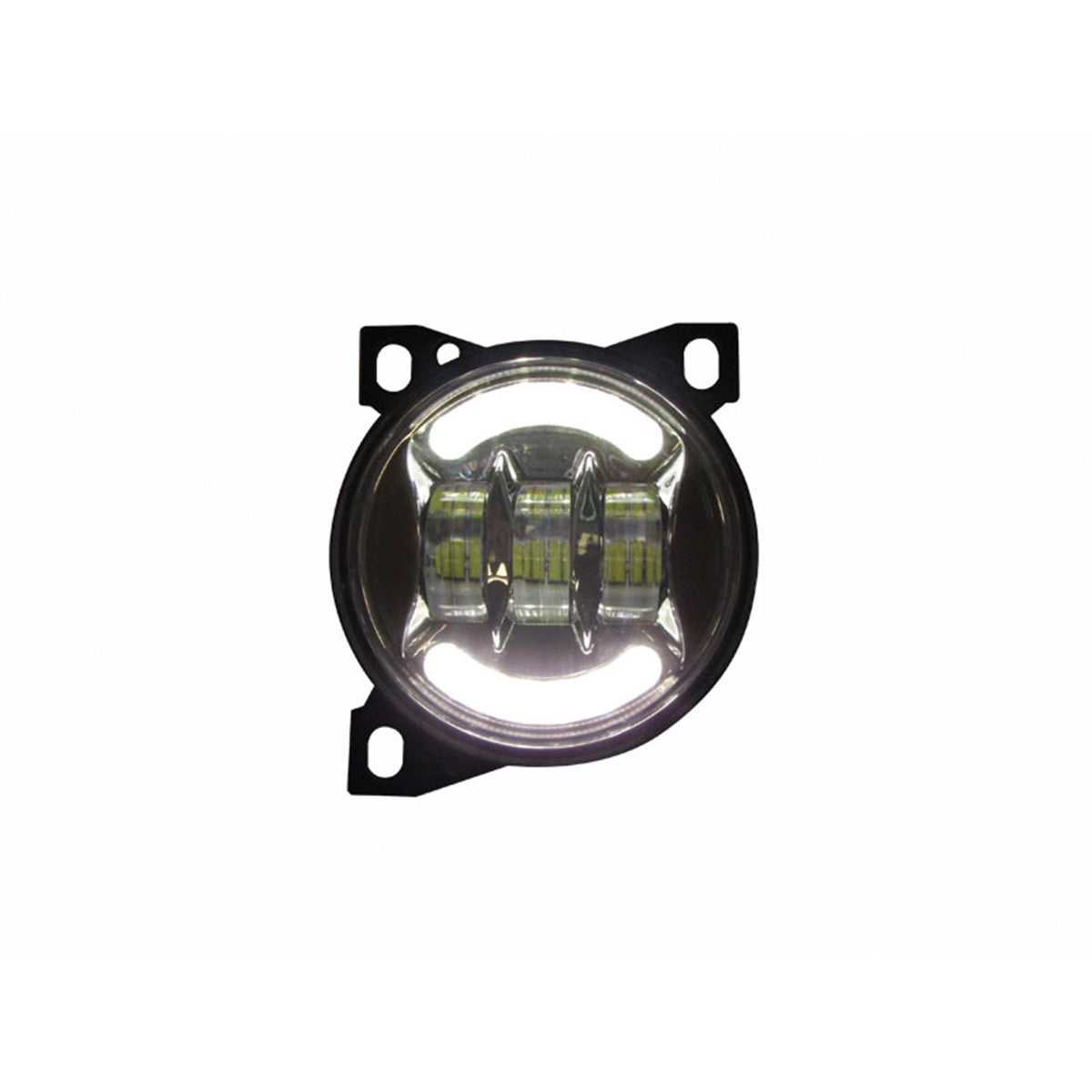 FARO NEBLINERO PARA KENWORTH T-660 LUZ LED C/OJO DE ANGEL DER FONDO NEGRO