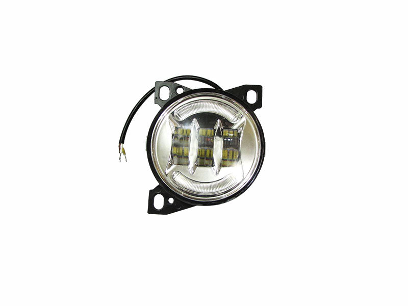 FARO DE DEFENSA NEBLINERO PARA KENWORTH T-660 LUZ LED OJO DE ANGEL FONDO CROM LADO DER