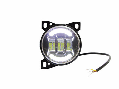 FARO DE DEFENSA NEBLINERO PARA KENWORTH T-660 LUZ LED OJO DE ANGEL FONDO CROM LADO DER