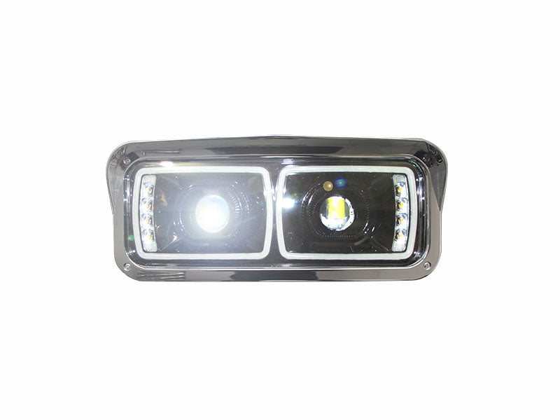 PORTAUNIDAD PARA KENWORTH T-800 LUZ LED OJO DE ANGEL FONDO NEGRO DER