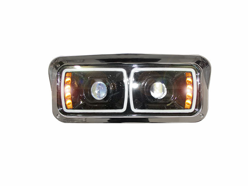 PORTAUNIDAD PARA KENWORTH T-800 LUZ LED OJO DE ANGEL FONDO NEGRO DER