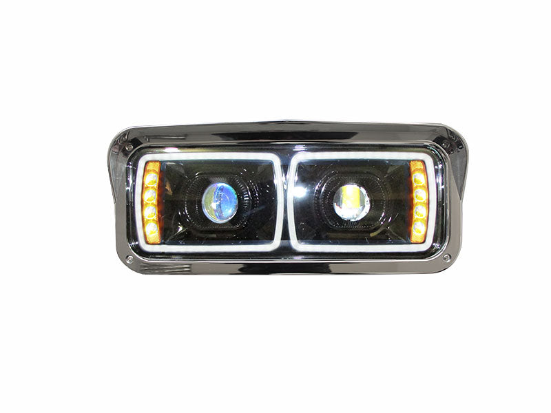 PORTAUNIDAD PARA KENWORTH T-800 LUZ LED OJO DE ANGEL FONDO NEGRO DER