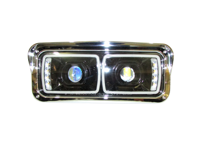 PORTAUNIDAD PARA KENWORTH T-800 LUZ LED OJO DE ANGEL FONDO NEGRO IZQ