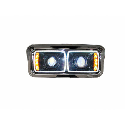 PORTAUNIDAD PARA KENWORTH T-800 LUZ LED OJO DE ANGEL FONDO NEGRO IZQ