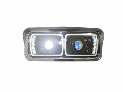 PORTAUNIDAD PARA KENWORTH T-800 LUZ LED OJO DE ANGEL FONDO NEGRO IZQ