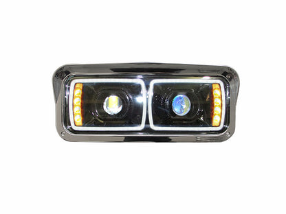 PORTAUNIDAD PARA KENWORTH T-800 LUZ LED OJO DE ANGEL FONDO NEGRO IZQ