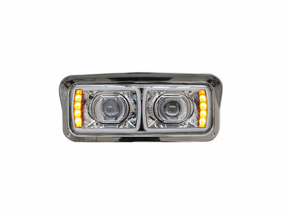 PORTAUNIDAD PARA KENWORTH T-800 LUZ LED OJO DE ANGEL FONDO CROM DER