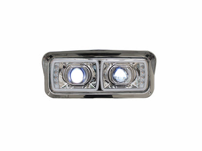 PORTAUNIDAD PARA KENWORTH T-800 LUZ LED OJO DE ANGEL FONDO CROM DER