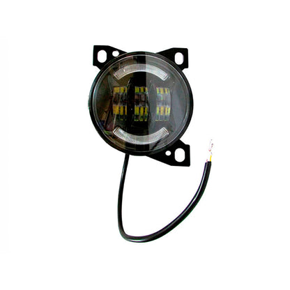 FARO NEBLINERO PARA KENWORTH T-660 LUZ LED C/OJO DE ANGEL IZQ FONDO NEGRO