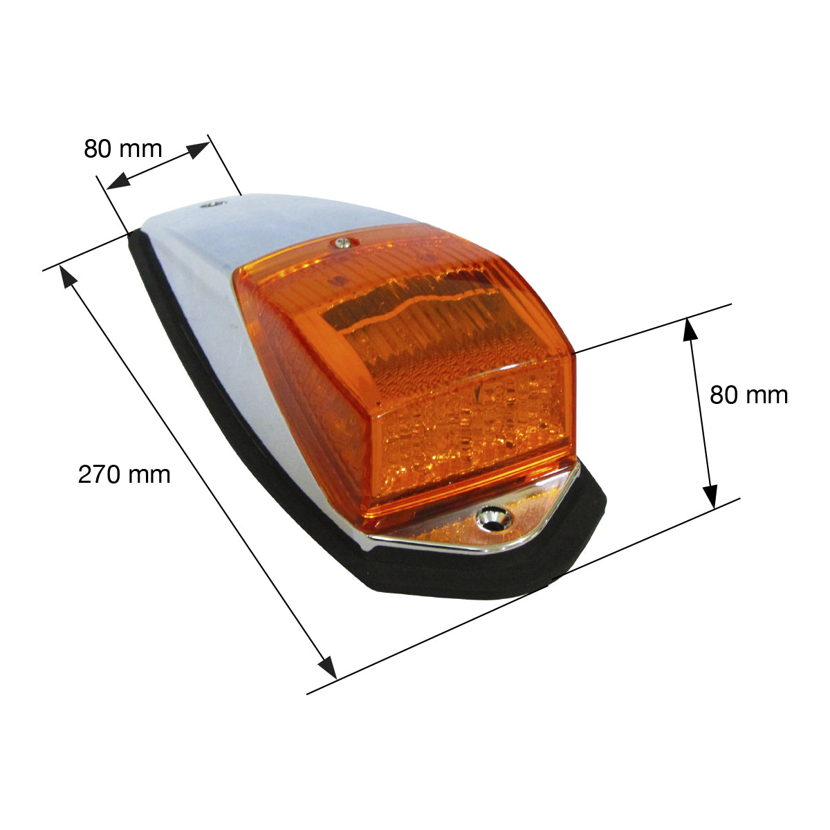 ZEPELLIN PARA KENWORTH 17 LEDS AMBAR BASE CROMO
