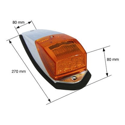 ZEPELLIN PARA KENWORTH 17 LEDS AMBAR BASE CROMO