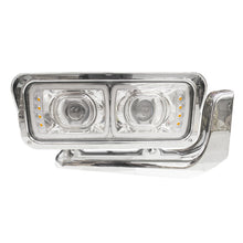 FARO LED DERECHO C/OJO DE ANGEL PARA PETERBILT 379 C/BASE CROM