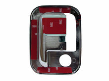 CUBIERTA DE MANIJA PARA PUERTA 6 LEDS ROJO CROM DER