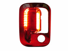CUBIERTA DE MANIJA PARA PUERTA 6 LEDS ROJO CROM IZQ