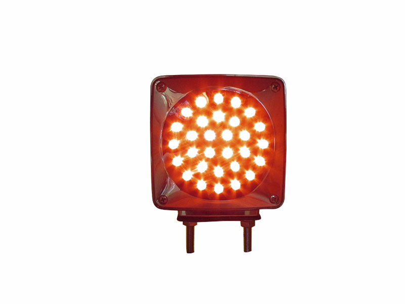 DIRECCIONAL 2 TORNILLOS 66 LEDS AMBAR/ROJO CUADARO IZQ