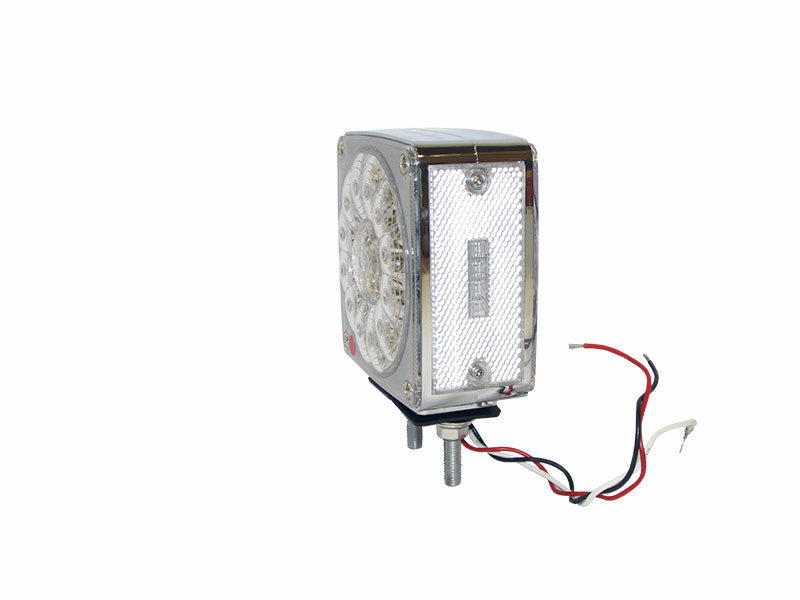 DIRECCIONAL 2 TORNILLOS 38 LEDS AMBAR Y ROJO CUADRADO DER