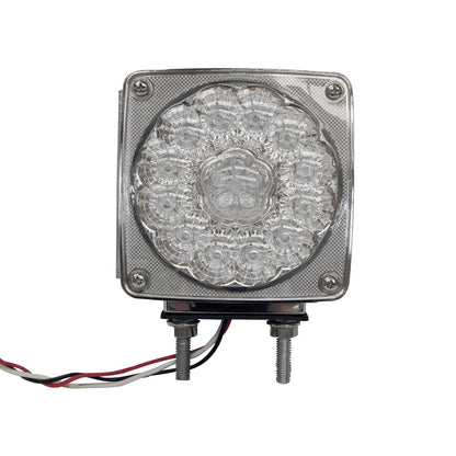 DIRECCIONAL 2 TORNILLOS 38 LEDS AMBAR Y ROJO CUADRADO IZQ