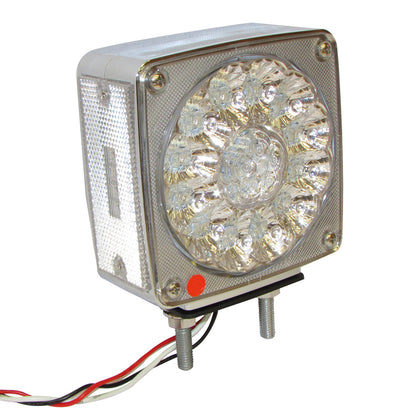 DIRECCIONAL 2 TORNILLOS 38 LEDS AMBAR Y ROJO CUADRADO IZQ