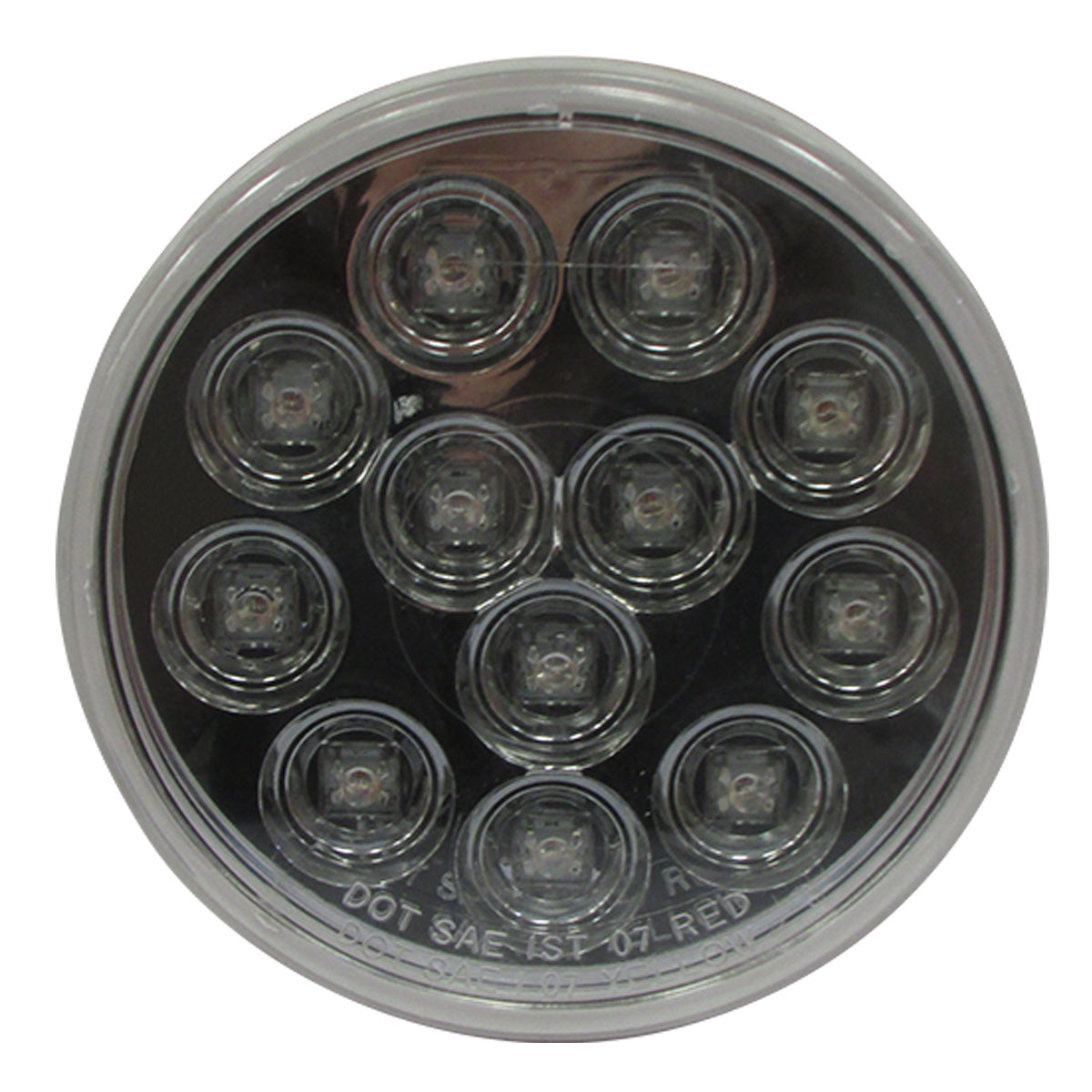 PLAFON 12 LEDS 4" AMBAR MICA TRANSPARENTE