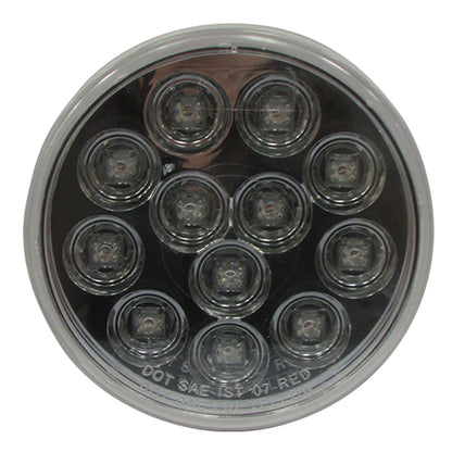 PLAFON 12 LEDS 4" AMBAR MICA TRANSPARENTE