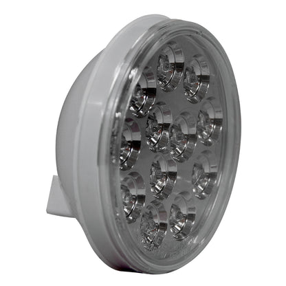PLAFON 12 LEDS 4" AMBAR MICA TRANSPARENTE