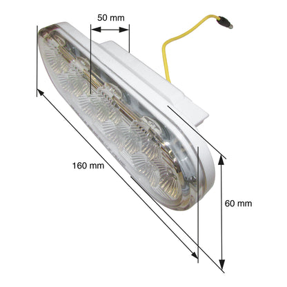 PLAFON 13 LEDS DUAL OVAL AMBAR/AZUL