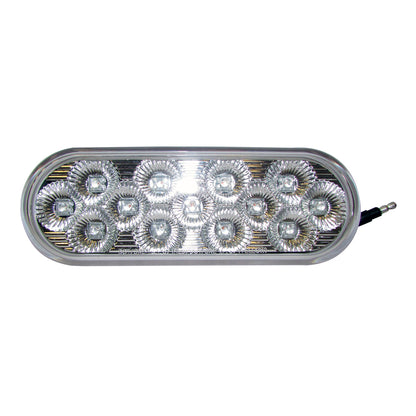PLAFON 13 LEDS DUAL OVAL ROJO/AZUL
