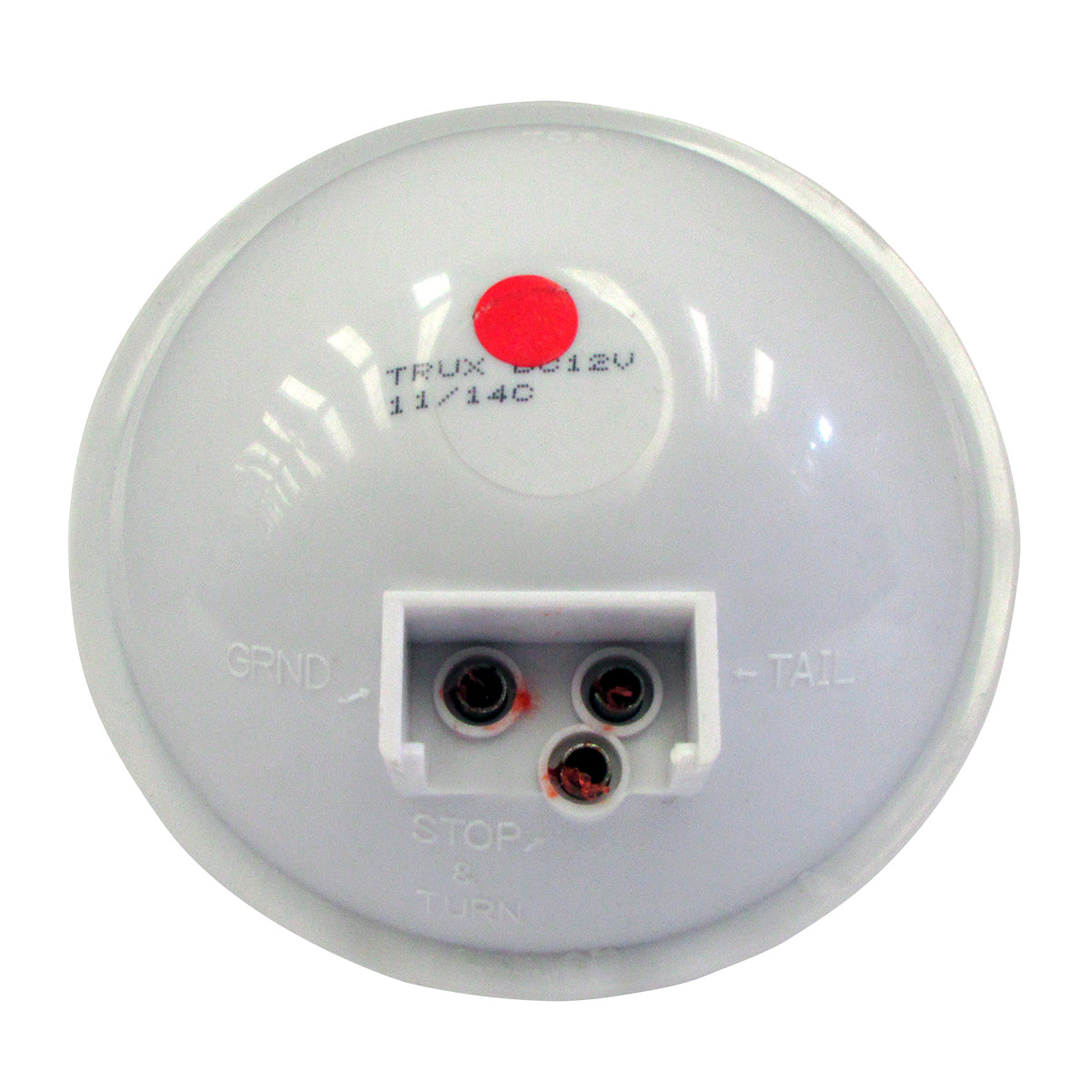 PLAFON 12 LEDS 4" ROJO MICA TRANSPARENTE