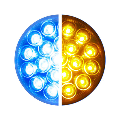 PLAFON 19 LEDS DUAL 4" AMBAR/BLANCO