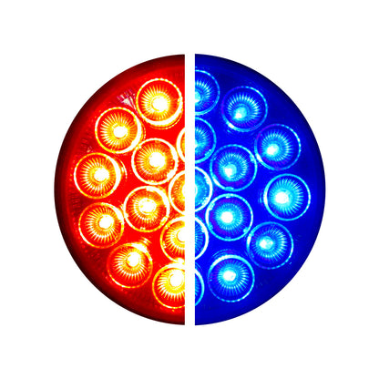 PAR DE PLAFONES 19 LEDS DUAL 4" ROJO/AZUL