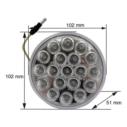 PLAFON 19 LEDS DUAL 4" ROJO/AZUL