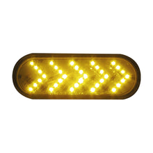PLAFON OVALADO 35 LEDS AMBAR MICA TRANSPARENTE C/ FLECHA Y MOVIMIENTO