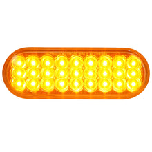 PLAFON OVALADO 27 LEDS AMBAR MICA TRANSPARENTE