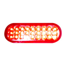 PLAFON OVALADO 27 LEDS ROJO MICA TRANSPARENTE