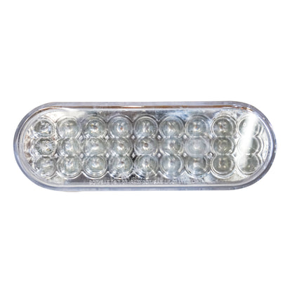 PLAFON OVALADO 27 LEDS ROJO MICA TRANSPARENTE