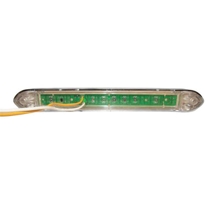 PLAFON 13 LEDS RECTANGULAR AMBAR MICA CRISTAL BASE CROMADA