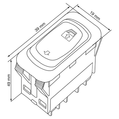 BOTÓN DE VENTANA PARA FREIGHTLINER COLUMBIA 2001-2009 DER