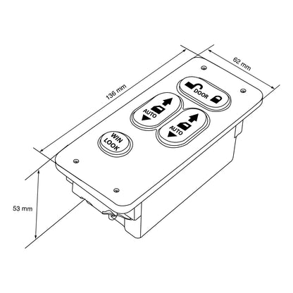 BOTON DE VENTANA PARA INTERNATIONAL 4300/4400 IZQ