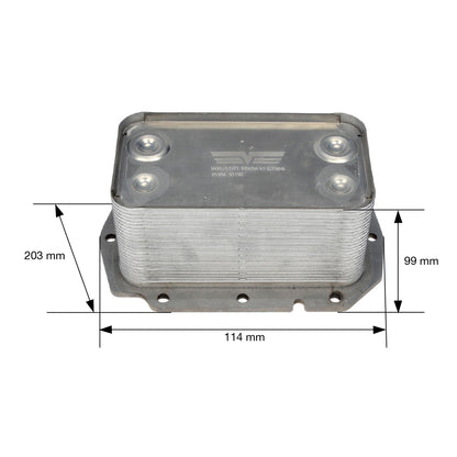 ENFRIADOR DE ACEITE PARA INTERNATIONAL 4400 AC INOX P/MOTORES DT466