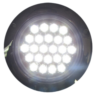 PLAFON 24 LEDS FIJA Y ESTR B/CROM REDONDO 4" TIPO PANAL BCO