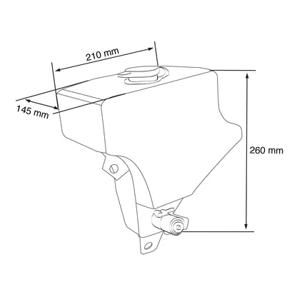 DEPOSITO DE LIQUIDO LIMPIAPARABRISAS PARA KENWORTH T-680 2013-2021 PLAST